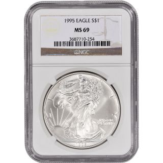1995 American Silver Eagle - Ngc Ms69 photo