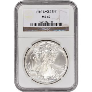 1989 American Silver Eagle - Ngc Ms69 photo