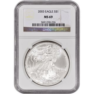2003 American Silver Eagle - Ngc Ms69 photo
