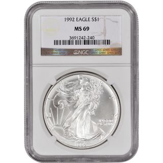 1992 American Silver Eagle - Ngc Ms69 photo
