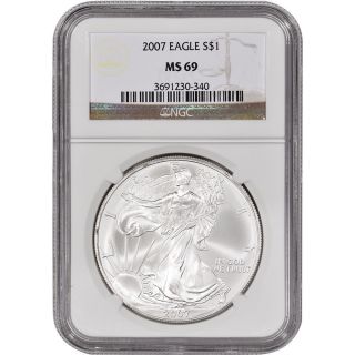 2007 American Silver Eagle - Ngc Ms69 photo