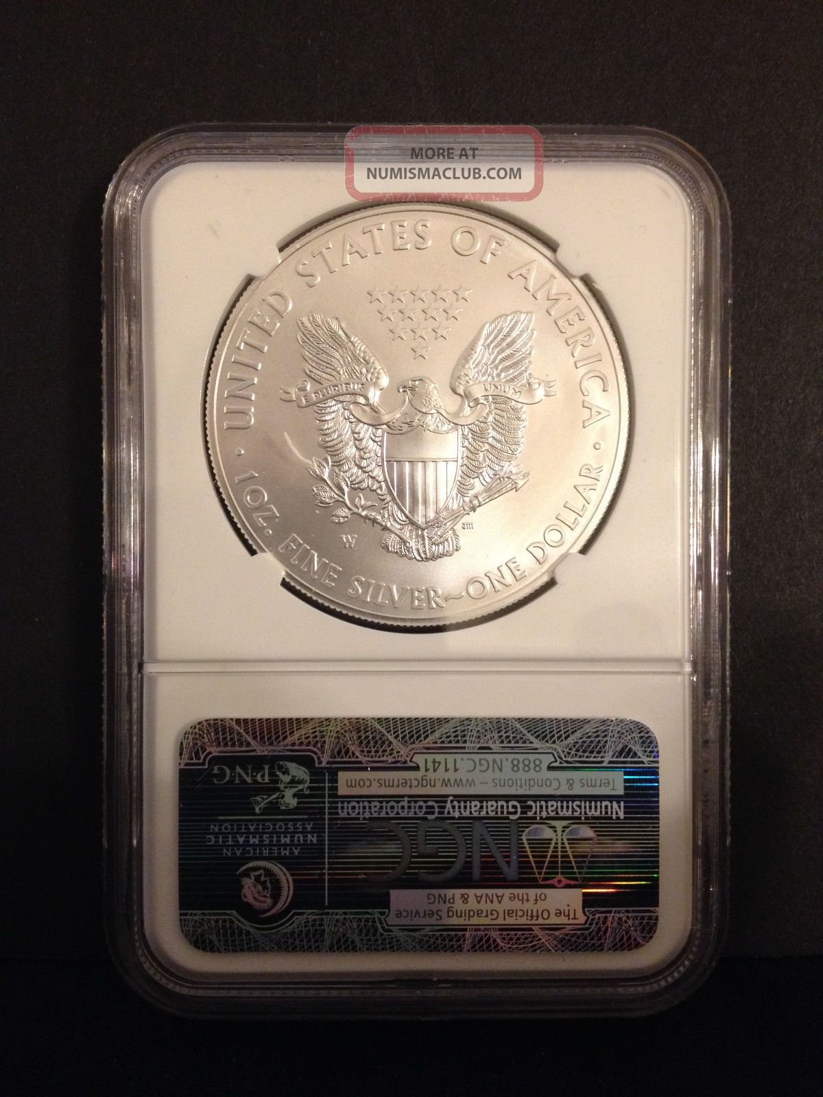 2013 W American $1 Silver Eagle Ngc Ms70