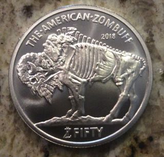 2018 Zombucks Zombuff 1 Oz.  999 Silver Coin,  Currency Of The Apocalypse photo