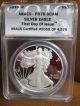 2010 - W $1 American Silver Eagle 1 Oz Anacs Pr70 Dcam First Day Of Issue 2550 Silver photo 2