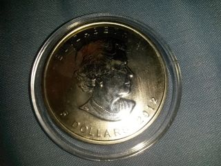 Canada Silver 5 Dollars,  2012,  Maple Leaf Bullion 1 Troy Oz.  999 photo