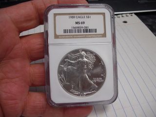 Ngc Ms69 1989 Silver Eagle $1 Bin photo