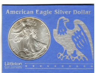 1996 Bu 1 Oz American Silver Eagle - Key Date Of The Business Strikes photo