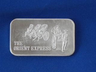 1974 The Orient Express Silver Art Bar Ingot B1432 photo