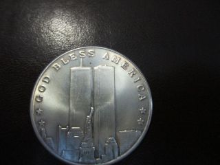 God Bless America Silver One Ounce 2001 Tribute Twin Towers photo