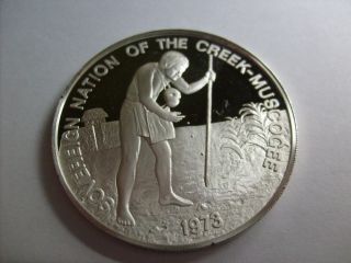 . 999 Silver Round Creek - Muscogee Indian Tribal Series Franklin photo