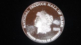 Nevada City 4oz.  999 Silver National Produce Hall Of Fame Award Of Merit photo