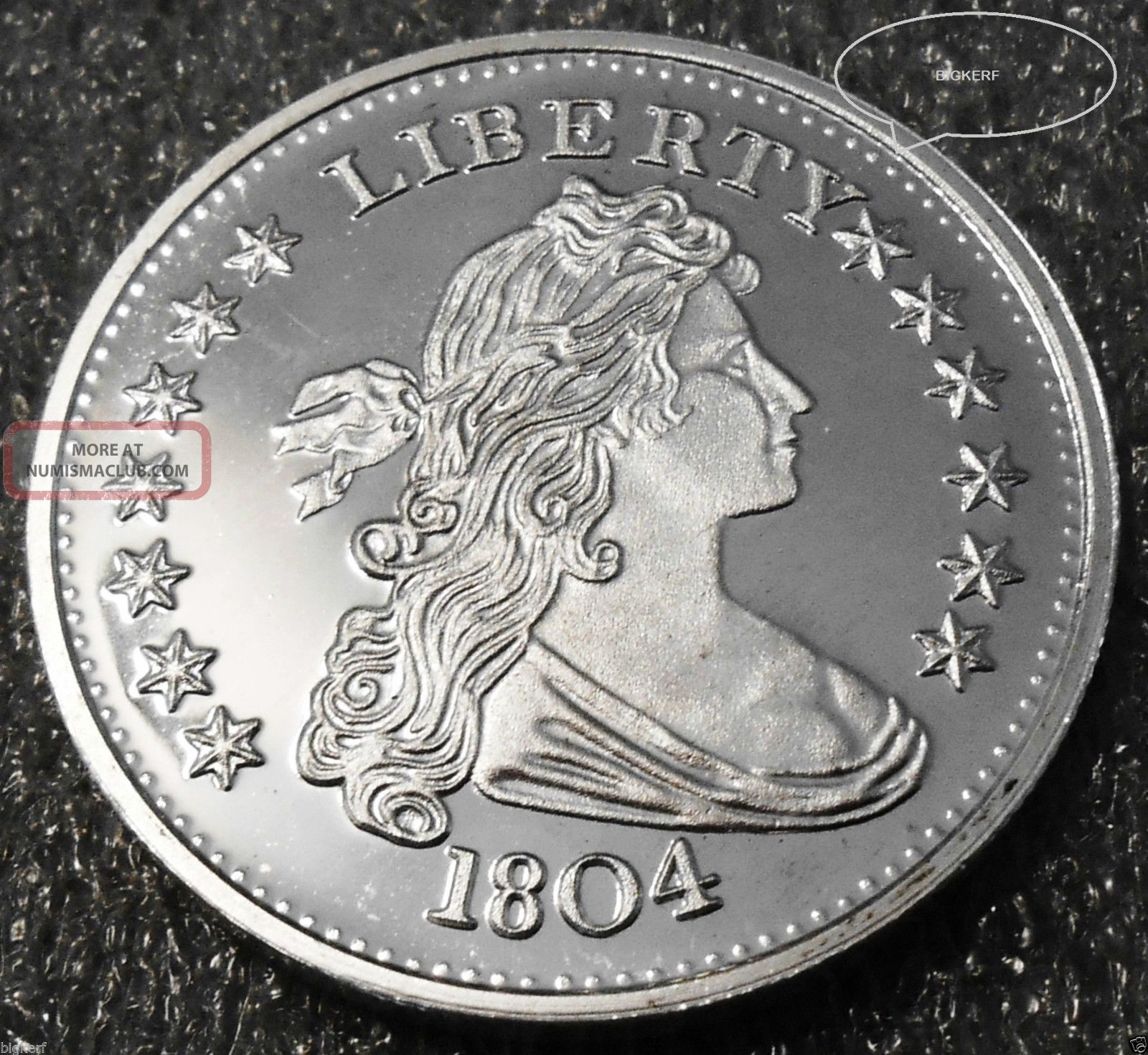 1804 Liberty King Of America Copy Medallion Coin unc 1 Ounce 999 1935e-one-dollar-bill-value