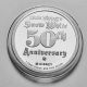 Disney Snow White Sleepy 50th Anniversary 1 Oz.  999 Fine Silver Coin Round Case Silver photo 1