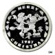 Disney Mickey ' S Holiday Treasure 1987 1oz.  999 Silver Round,  Velvet Box With Silver photo 1