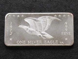 1972 One Silver Eagle Silver Art Bar A6418 photo