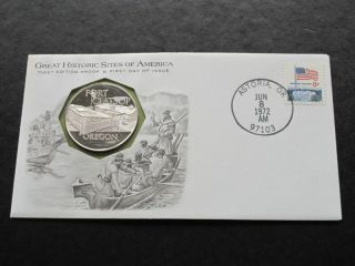 Oregon First Edition Proof Fdc Silver Medal A6601l photo