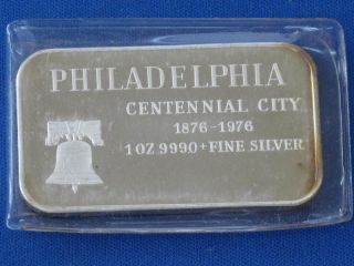 Philadelphia Centennial City.  999 Silver Art Bar B0346l photo