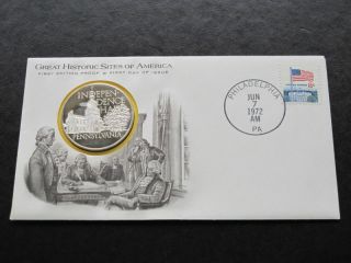 Pennsylvania First Edition Proof Fdc Silver Medal A6580 photo