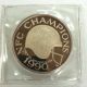 1990 Nfc Champions 1 Troy Ounce.  999 Fine Silver Giants Coin Silver photo 1