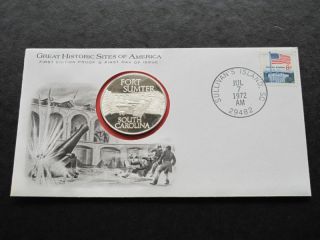 South Carolina First Edition Proof Fdc Silver Medal A6602 photo