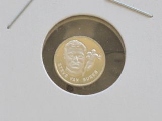 1976 Steve Van Buren Nfl Pro Football Franklin Sterling Silver Medal C4969 photo