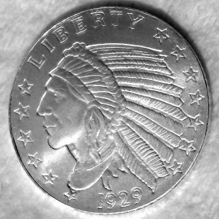 1929 Facsimile From Golden State A 1/10 Oz.  999 Fine Silver Round.  ======= photo