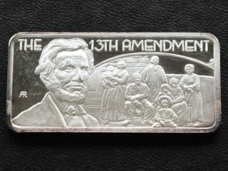 The 13th Amendment Silver Art Bar Hamilton A7459 photo