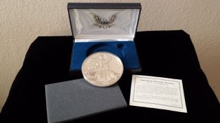 2000 (1/2 Troy Pound).  999 Fine Silver American Eagle Design Proof Round : photo