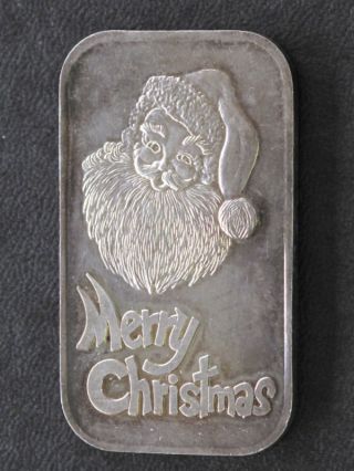 Merry Christmas Silver Art Bar Silver Towne A8015 photo