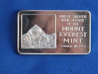 Mount Everest First Issue Silver Art Bar B4612 photo