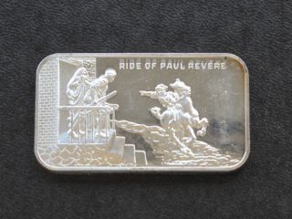 Ussc 1973 Ride Of Paul Revere Silver Art Bar A6264 photo