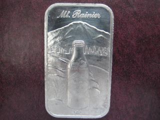 Coca - Cola 75th Anniversary 1 Oz Silver Art Bar Mt Rainier Very Rare S/n 000737 photo
