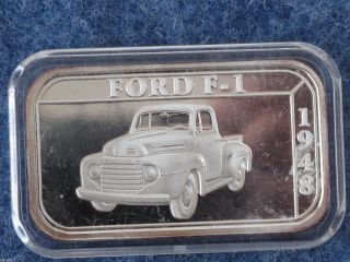 1998 Ford F - Series 50 Years 1948 Ford F - 1 Pickup Silver Art Bar.  999 Fine E1067 photo