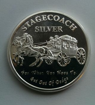 Two 1 Oz.  Stagecoach.  999 Pure Silver Round.  Northwest Terrritorial photo