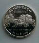Two 1 Oz.  Stagecoach.  999 Pure Silver Round.  Northwest Terrritorial Silver photo 1
