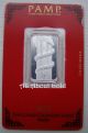 Solid Silver Bar 10 Grams Pamp Suisse Year Of Snake China.  999 Assay Card Bu Silver photo 3