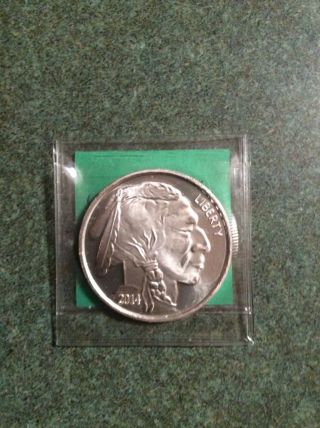 1 Troy Ounce.  999 Pure Silver Bullion Buffalo Indian Head Nickel Coin photo