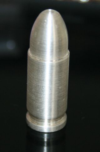 9mm Bullet Silver Bullion Round.  625 Troy Ounce.  999 Fine Silver 1 Oz Gun Bullet photo