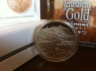 Israel 2011 Jerusalem Of Gold Silver Medal/round/coin Holy Land City Of Peace photo