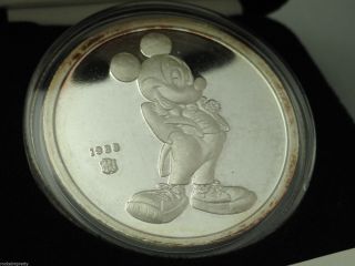 Mickey Mouse Walt Disney Everyone ' S Favorite Mouse 1oz.  999 Fine Silver Coin 485 photo