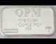 1 Oz Opm Ohio Precious Metals Bar.  9995 Fine Silver Bullion Ingot 100% Recycled Silver photo 1