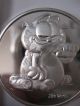 1 - Oz.  999 Silver 1978 Limited Edition Detailed Christmas Garfield Coin +gold Silver photo 2