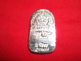 2 Troy Ounce.  999 Fine Silver Monarch Precious Metals Bar. photo