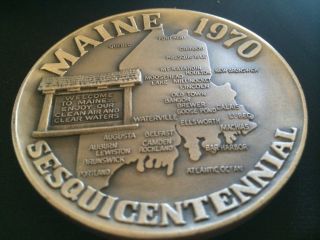 Medallic Art Company Maine Sesquincentennial Medallion 0.  999 Silver Numbered photo