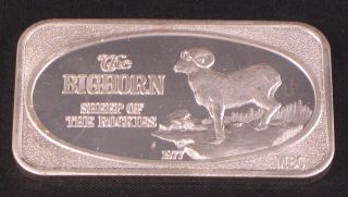 Trial Stamp Ussc Double Press Die Silver Bar Bighorn Sheep / Joan Of Arc Go God photo