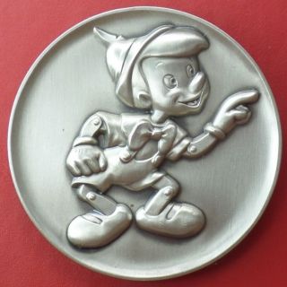 Rare 1974 Kirk Sterling Silver Pinocchio Hi Relief Magic Of Disney Medal Coin photo
