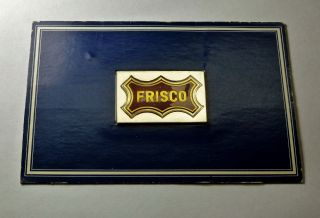 Frisco Railroad Emblem - St.  Louis San Francisco Railway 0.  76 Oz.  925 Silver Bar photo
