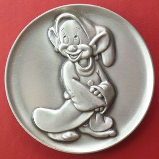 Rare 1974 Kirk Sterling Silver Dopey Hi Relief Magic Of Disney Medal Coin Dwarve photo