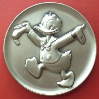 Rare 1974 Kirk Sterling Silver Donald Duck Hi Relief Magic Of Disney Medal Coin photo