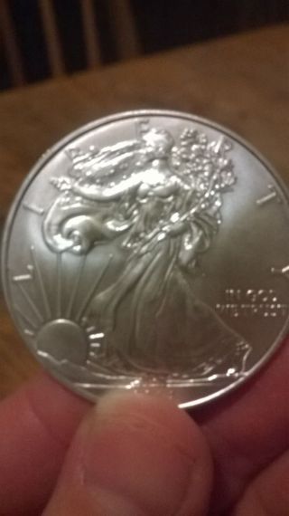 2014 Walking Liberty Silver Coin 1 Ounce.  999 Pure Silver photo